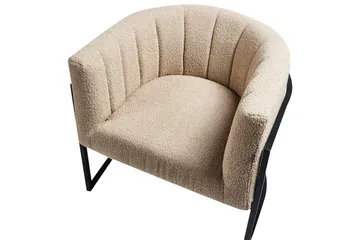 Nojatuoli Larvik II Beige/musta - Beige/musta - Huonekalut - Tuoli & nojatuoli - Nojatuoli & lepotuoli