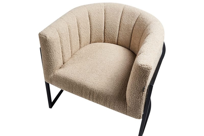 Nojatuoli Larvik II Beige/musta - Beige/musta - Huonekalut - Tuoli & nojatuoli - Nojatuoli & lepotuoli