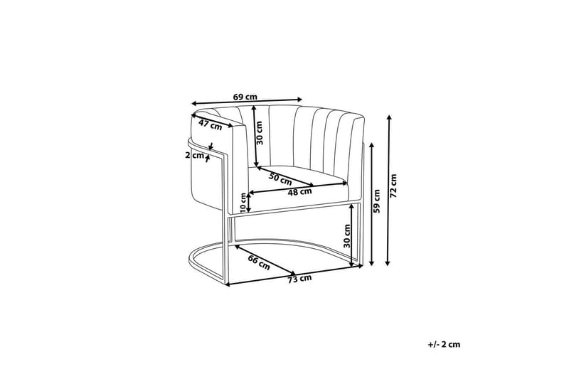 Nojatuoli Larvik II Beige/musta - Beige/musta - Huonekalut - Tuoli & nojatuoli - Nojatuoli & lepotuoli