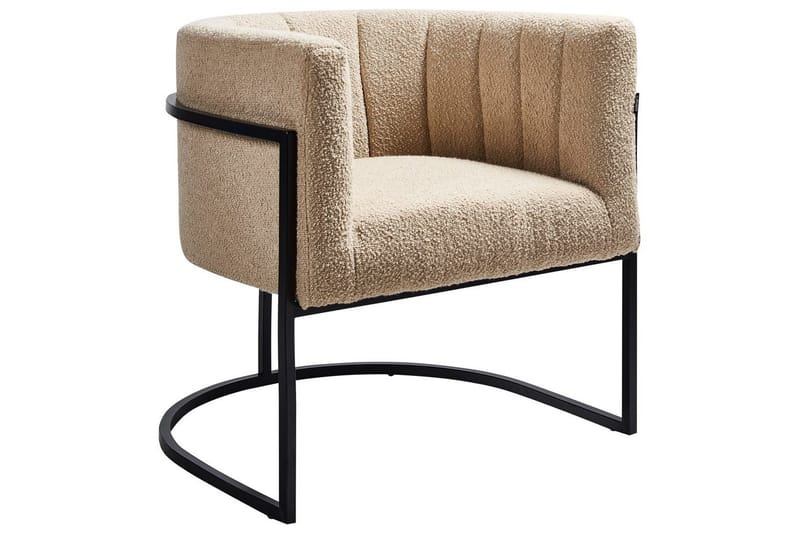 Nojatuoli Larvik II Beige/musta - Beige/musta - Huonekalut - Tuoli & nojatuoli - Nojatuoli & lepotuoli