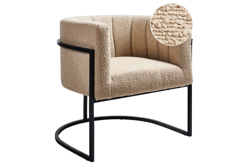 Nojatuoli Larvik II Beige/musta - Beige/musta - Huonekalut - Tuoli & nojatuoli - Nojatuoli & lepotuoli