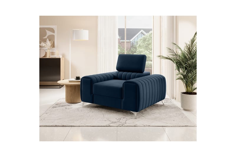 Nojatuoli Laucha - Sininen - Huonekalut - Tuoli & nojatuoli - Nojatuoli & lepotuoli