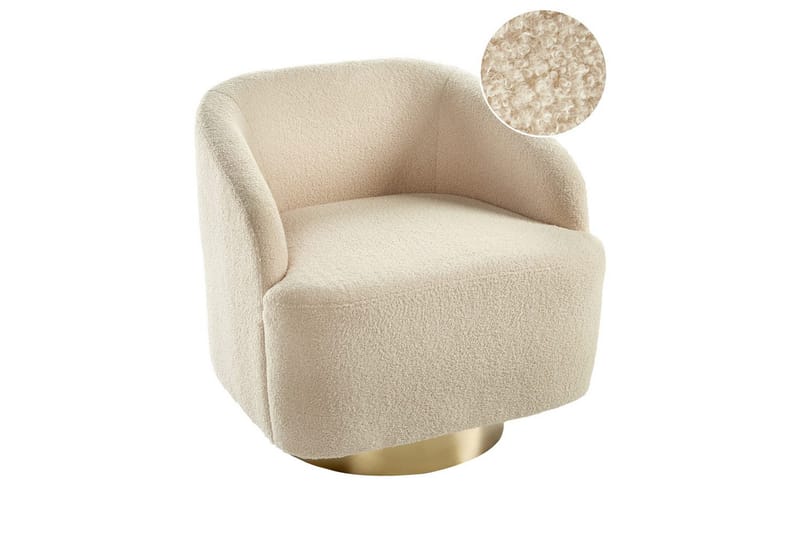 Nojatuoli Lavik Beige/Kulta - Beige/Kulta - Huonekalut - Tuoli & nojatuoli - Nojatuoli & lepotuoli