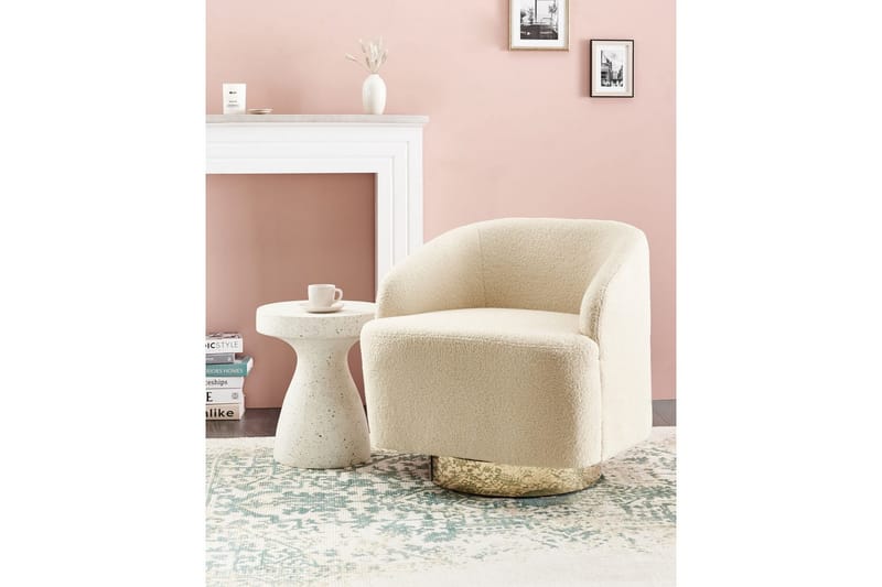 Nojatuoli Lavik Beige/Kulta - Beige/Kulta - Huonekalut - Tuoli & nojatuoli - Nojatuoli & lepotuoli