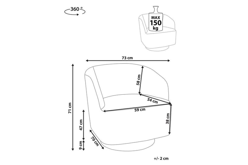 Nojatuoli Lavik Ruskea/Kulta - Ruskea/Kulta - Huonekalut - Tuoli & nojatuoli - Nojatuoli & lepotuoli