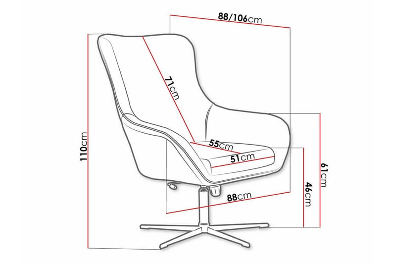 Laytown Fåtölj Brown/Black - Huonekalut - Tuoli & nojatuoli - Nojatuoli & lepotuoli
