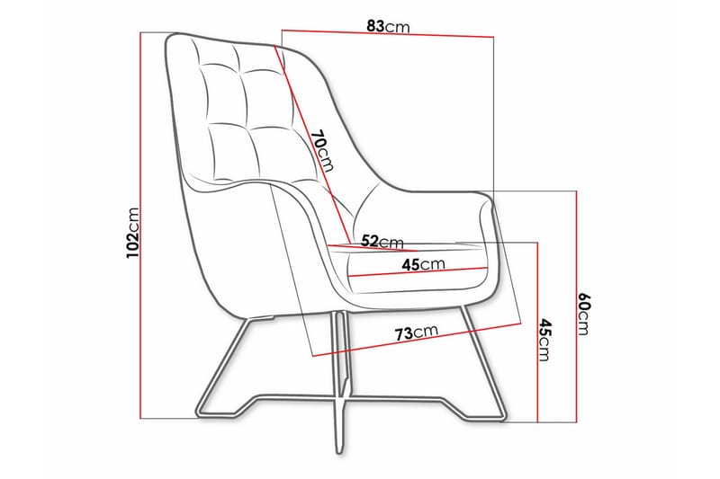 Laytown Fåtölj Dark grey - Huonekalut - Tuoli & nojatuoli - Nojatuoli & lepotuoli
