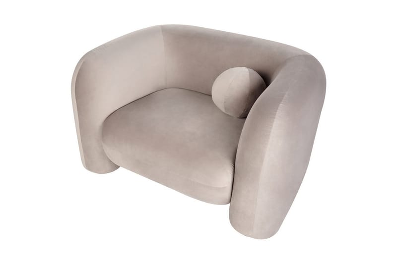 Nojatuoli Leiren - Taupe/sametti - Huonekalut - Tuoli & nojatuoli - Nojatuoli & lepotuoli