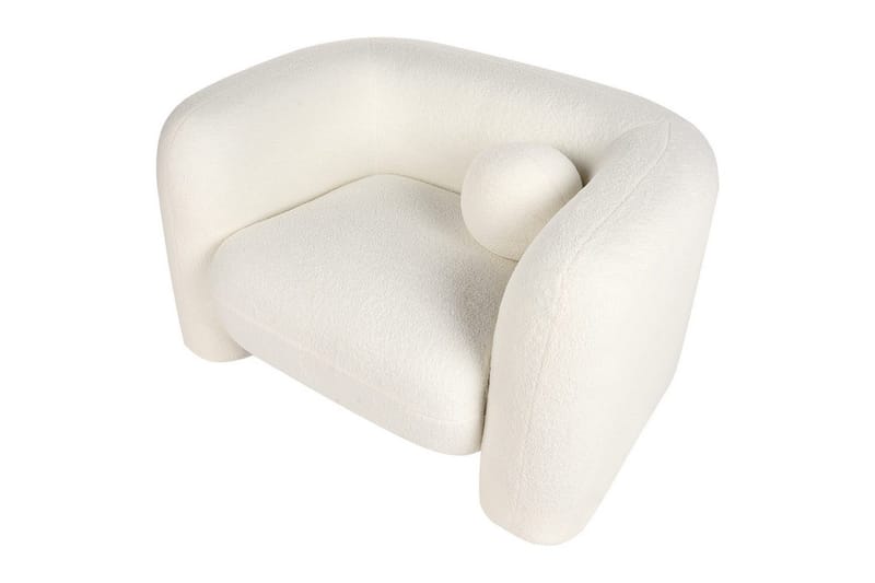 Nojatuoli Leiren - Valkoinen/Bouclé - Huonekalut - Tuoli & nojatuoli - Nojatuoli & lepotuoli