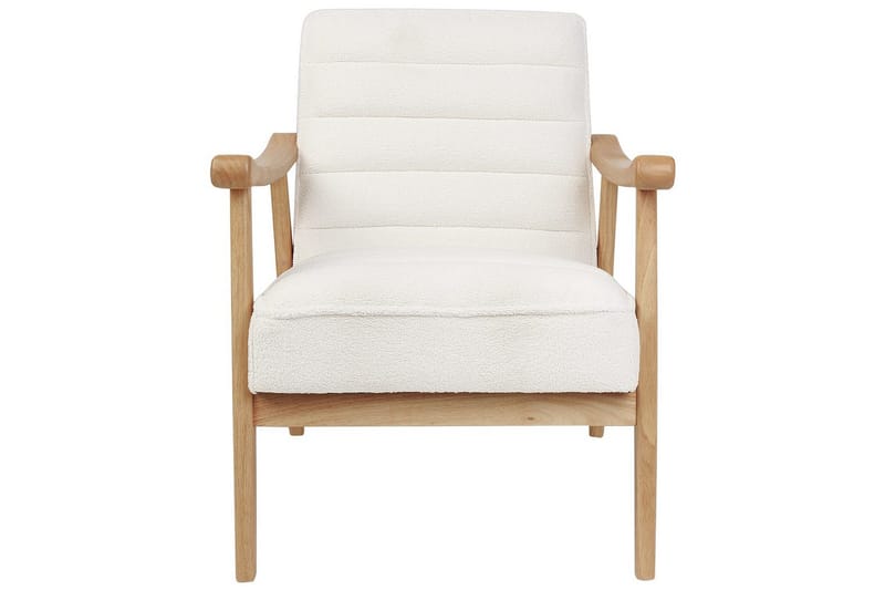 Nojatuoli Leknes - Valkoinen, vaalea puu - Huonekalut - Tuoli & nojatuoli - Nojatuoli & lepotuoli