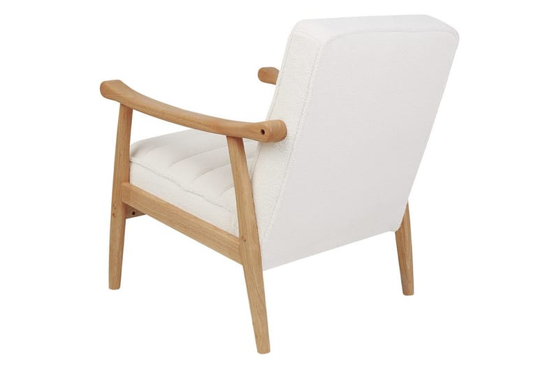 Nojatuoli Leknes - Valkoinen, vaalea puu - Huonekalut - Tuoli & nojatuoli - Nojatuoli & lepotuoli