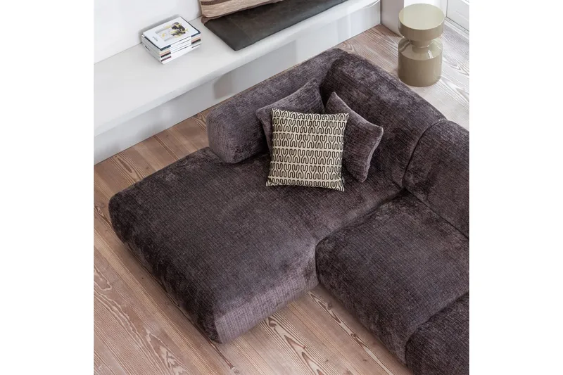 Lepotuoli Cloud - Lämmin Ruskea, Lämmin ruskea, Vasen - Huonekalut - Sohva - Divaanisohva