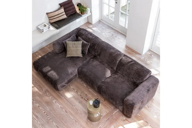 Lepotuoli Cloud - Lämmin Ruskea, Lämmin ruskea, Vasen - Huonekalut - Sohva - Divaanisohva