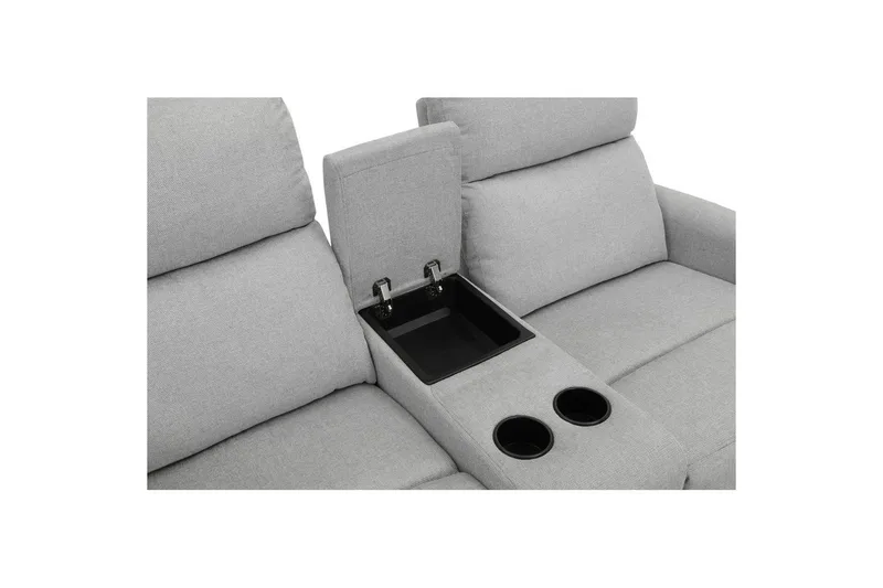 Lepotuoli Dacoulas Vaaleanharmaa, Kangas/Puu - Vaaleanharmaa, Kangas/Puu - Huonekalut - Tuoli & nojatuoli - Nojatuoli & lepotuoli - Mekanismituoli