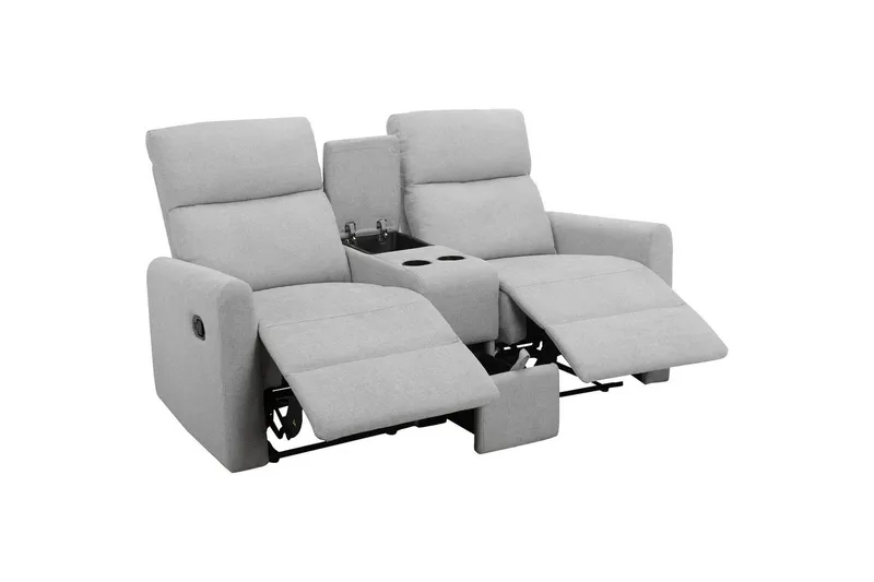 Lepotuoli Dacoulas Vaaleanharmaa, Kangas/Puu - Vaaleanharmaa, Kangas/Puu - Huonekalut - Tuoli & nojatuoli - Nojatuoli & lepotuoli - Mekanismituoli