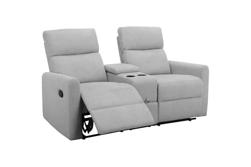 Lepotuoli Dacoulas Vaaleanharmaa, Kangas/Puu - Vaaleanharmaa, Kangas/Puu - Huonekalut - Tuoli & nojatuoli - Nojatuoli & lepotuoli - Mekanismituoli