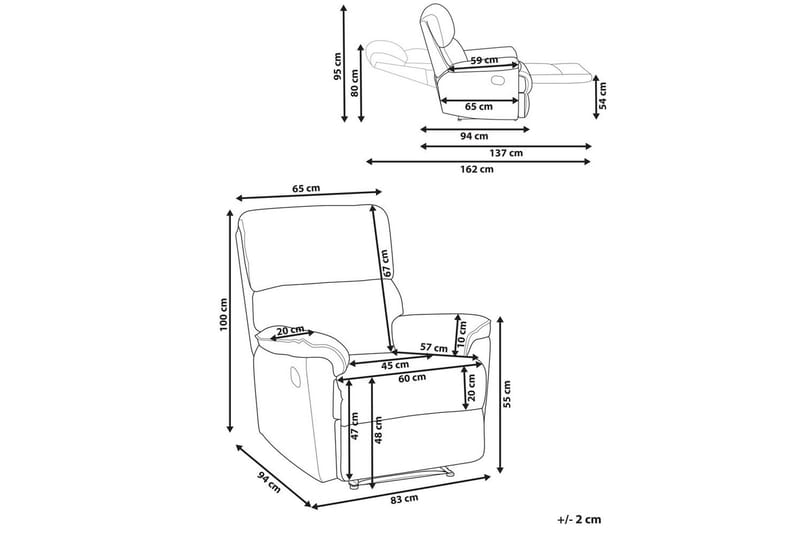 Lepotuoli Everton - Beige - Huonekalut - Tuoli & nojatuoli - Nojatuoli & lepotuoli - Makuutuoli & divaanituoli