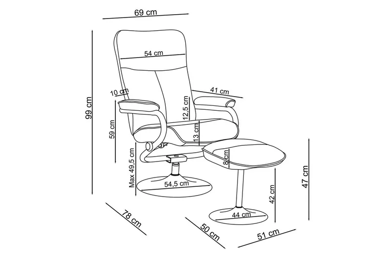 Lepotuoli Istad Harmaa - Harmaa - Huonekalut - Tuoli & nojatuoli - Nojatuoli & lepotuoli - Makuutuoli & divaanituoli