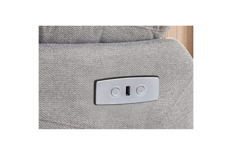 Lepotuoli Lannilis Vaaleanharmaa, Kangas/Puu/Metalli, Sähköinen lepotuoli - Vaaleanharmaa, Kangas/Puu/Metalli, Sähköinen lepotuoli - Huonekalut - Tuoli & nojatuoli - Nojatuoli & lepotuoli - Mekanismituoli