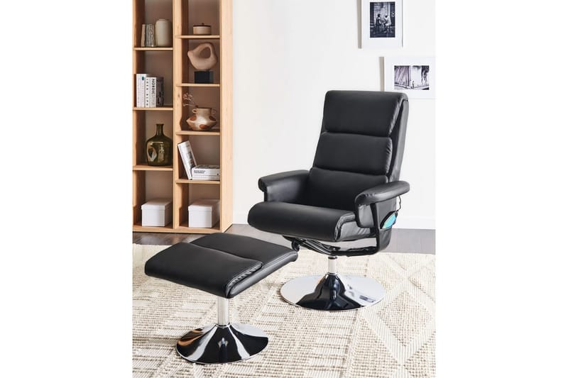 Lepotuoli Legend - Musta, Hopea - Huonekalut - Tuoli & nojatuoli - Nojatuoli & lepotuoli - Hierontatuolit