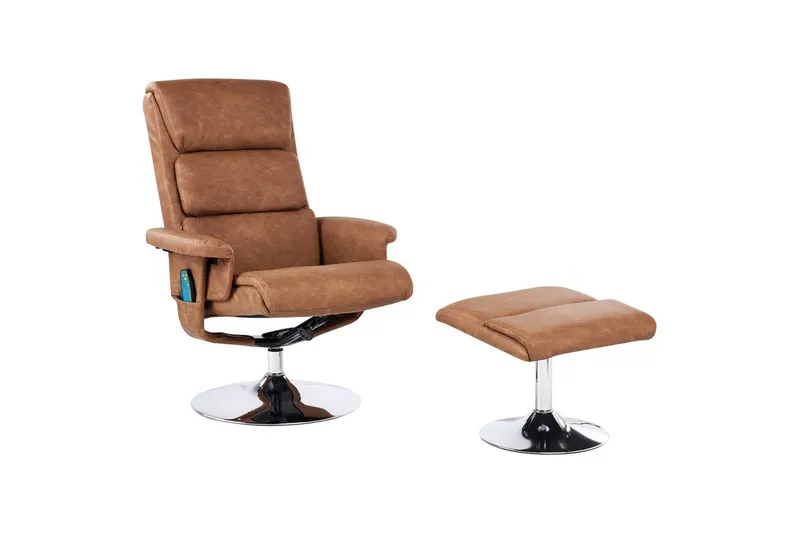 Lepotuoli Legend - Ruskea, Hopea - Huonekalut - Tuoli & nojatuoli - Nojatuoli & lepotuoli - Hierontatuolit