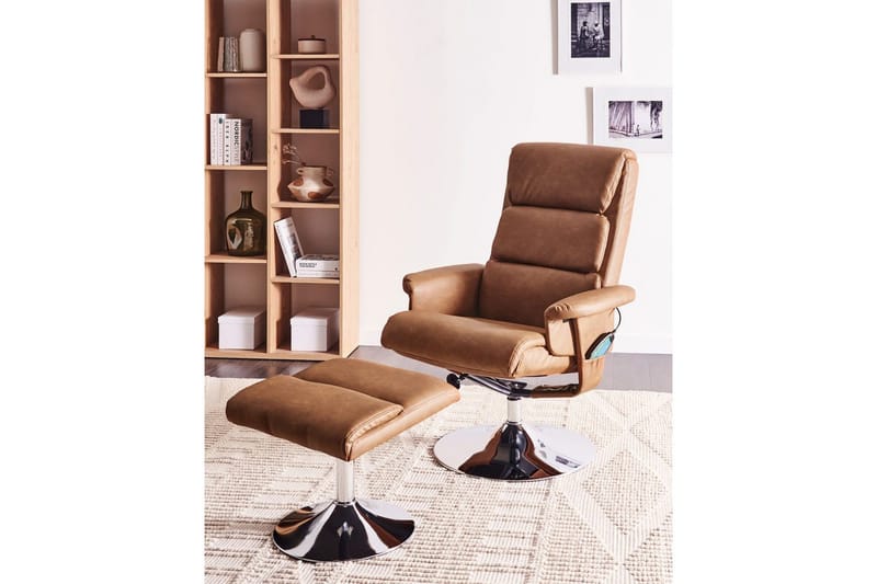 Lepotuoli Legend - Ruskea, Hopea - Huonekalut - Tuoli & nojatuoli - Nojatuoli & lepotuoli - Hierontatuolit