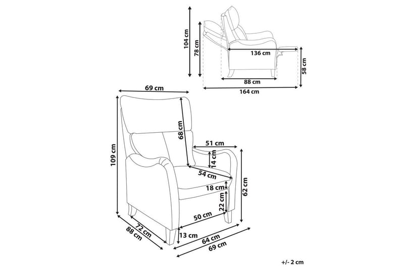 Lepotuoli Royston - Huonekalut - Tuoli & nojatuoli - Nojatuoli & lepotuoli - Mekanismituoli