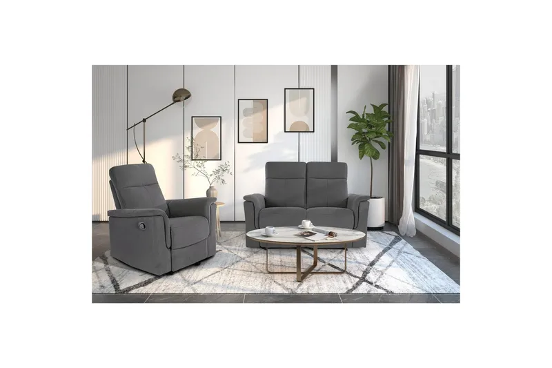 Lepotuoli Southbrook Antrasiitti, Kangas/Puu/Metalli, Manuaalinen nojatuoli - Antrasiitti, Kangas/Puu/Metalli, Manuaalinen nojatuoli - Huonekalut - Tuoli & nojatuoli - Nojatuoli & lepotuoli - Mekanismituoli