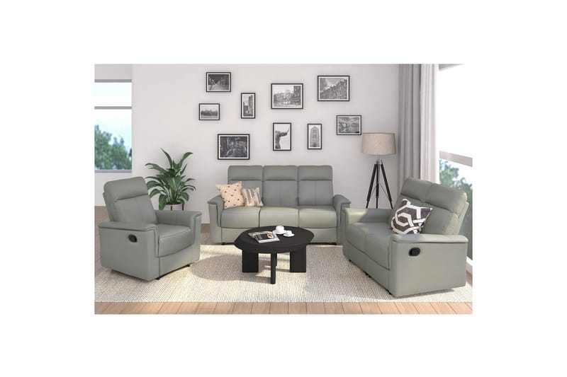 Lepotuoli Southbrook Vaaleanharmaa, PU/Puu/Metalli, Manuaalinen nojatuoli - Vaaleanharmaa, PU/Puu/Metalli, Manuaalinen nojatuoli - Huonekalut - Tuoli & nojatuoli - Nojatuoli & lepotuoli - Mekanismituoli