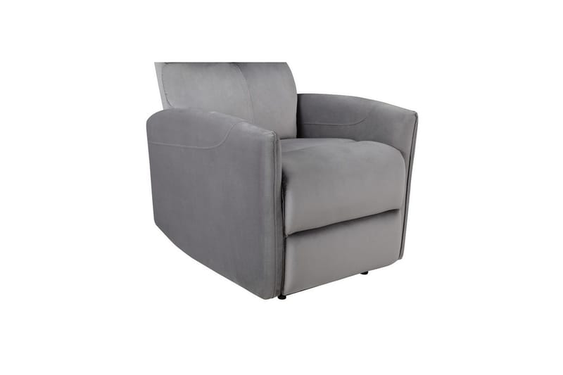 Lepotuoli Pineto Harmaa, Sametti/Metalli/Puu - Harmaa, Sametti/Metalli/Puu - Huonekalut - Tuoli & nojatuoli - Nojatuoli & lepotuoli - Mekanismituoli