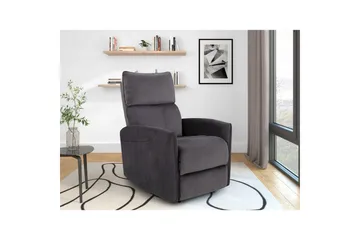 Lepotuoli Pineto Antrasiitti, Sametti/Metalli/Puu - Antrasiitti, Sametti/Metalli/Puu - Huonekalut - Tuoli & nojatuoli - Nojatuoli & lepotuoli - Mekanismituoli