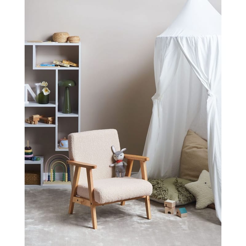 Nojatuoli Linde - Beige, vaalea puu - Huonekalut - Tuoli & nojatuoli - Nojatuoli & lepotuoli - Vuodetuoli