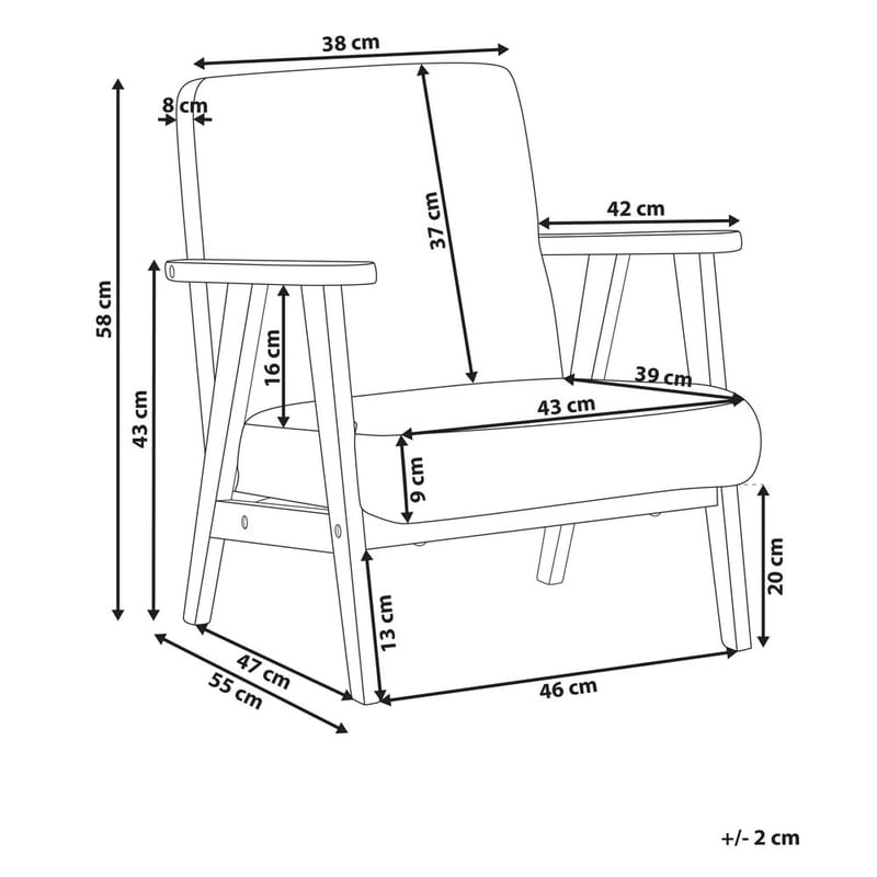 Nojatuoli Linde - Vaaleanpunainen, Vaalea puu - Huonekalut - Tuoli & nojatuoli - Nojatuoli & lepotuoli - Vuodetuoli