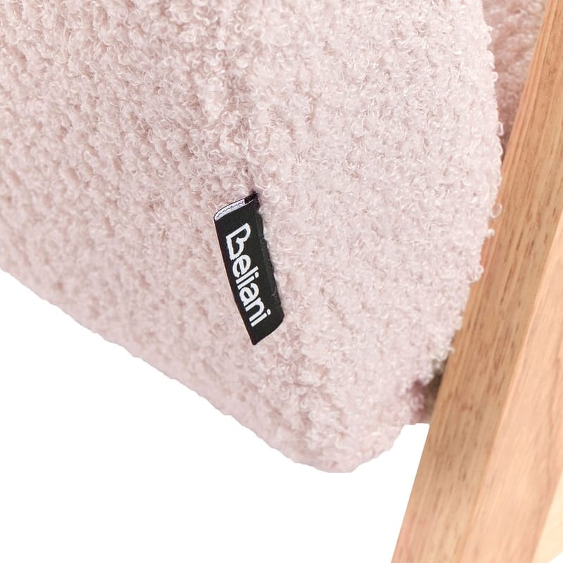 Nojatuoli Linde - Vaaleanpunainen, Vaalea puu - Huonekalut - Tuoli & nojatuoli - Nojatuoli & lepotuoli - Vuodetuoli