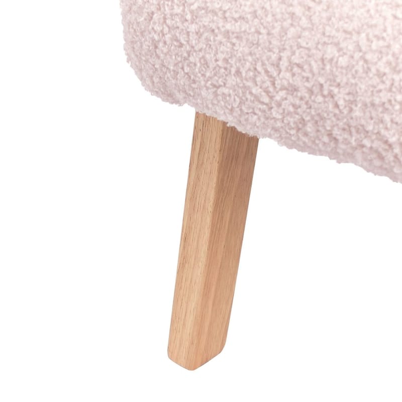 Nojatuoli Linde - Vaaleanpunainen, Vaalea puu - Huonekalut - Tuoli & nojatuoli - Nojatuoli & lepotuoli - Vuodetuoli