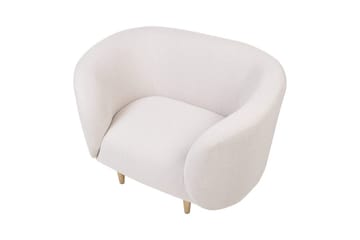 Nojatuoli Loen - Beige/kulta/polyesteri - Huonekalut - Tuoli & nojatuoli - Nojatuoli & lepotuoli - Klubituolit