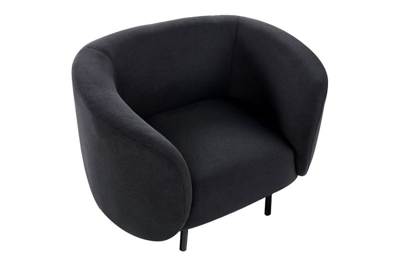 Nojatuoli Loen - Musta/Polyesteri - Huonekalut - Tuoli & nojatuoli - Nojatuoli & lepotuoli