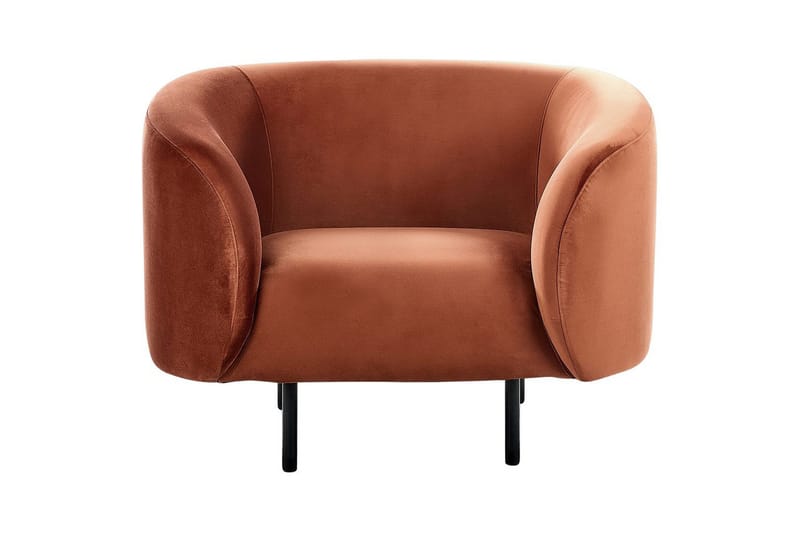 Nojatuoli Loen - Oranssi, musta/Sametti, Oranssi, musta/sametti - Huonekalut - Tuoli & nojatuoli - Nojatuoli & lepotuoli