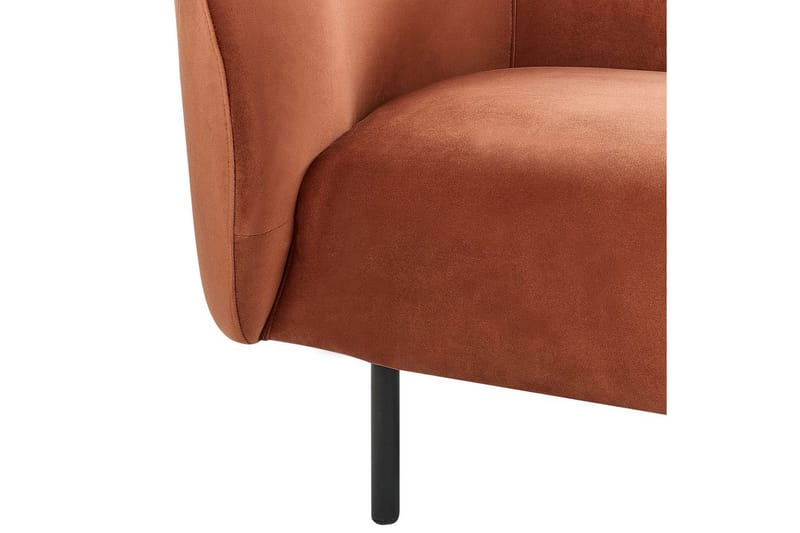 Nojatuoli Loen - Oranssi, musta/Sametti, Oranssi, musta/sametti - Huonekalut - Tuoli & nojatuoli - Nojatuoli & lepotuoli