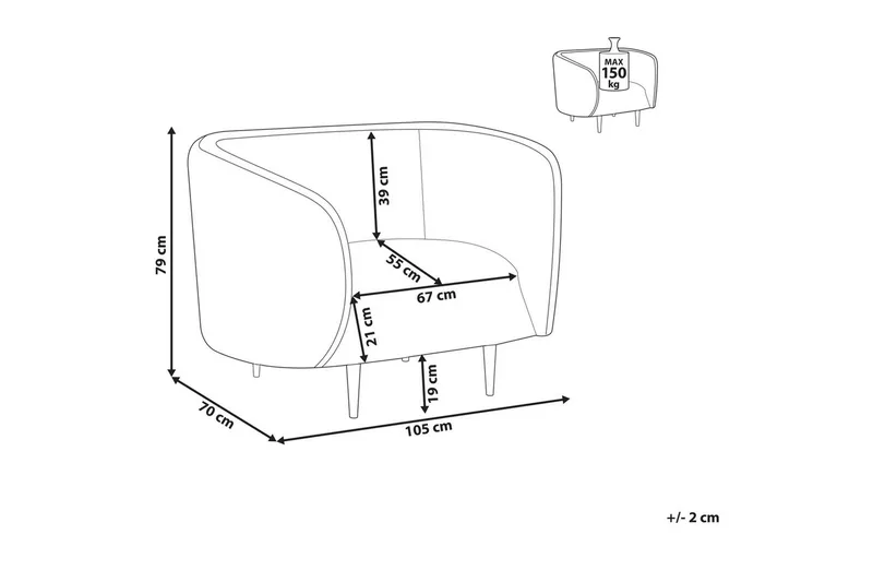 Nojatuoli Loen - Oranssi, musta/Sametti, Oranssi, musta/sametti - Huonekalut - Tuoli & nojatuoli - Nojatuoli & lepotuoli