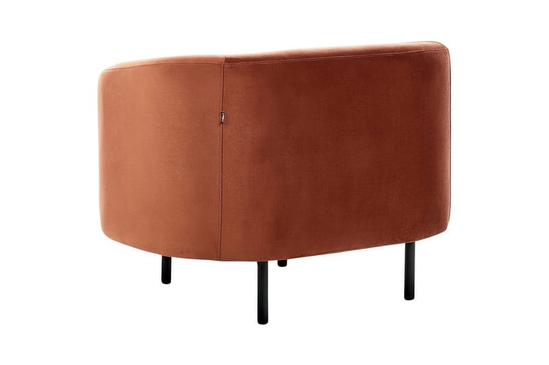 Nojatuoli Loen - Oranssi, musta/Sametti, Oranssi, musta/sametti - Huonekalut - Tuoli & nojatuoli - Nojatuoli & lepotuoli