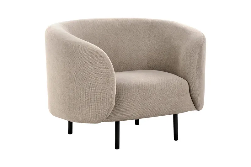 Nojatuoli Loen - Taupe, harmaa, musta/polyesteri - Huonekalut - Tuoli & nojatuoli - Nojatuoli & lepotuoli - Klubituolit