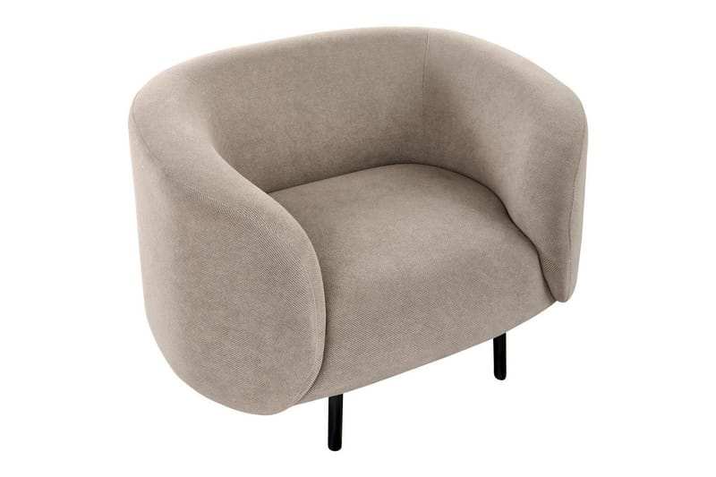 Nojatuoli Loen - Taupe, harmaa, musta/polyesteri - Huonekalut - Tuoli & nojatuoli - Nojatuoli & lepotuoli - Klubituolit