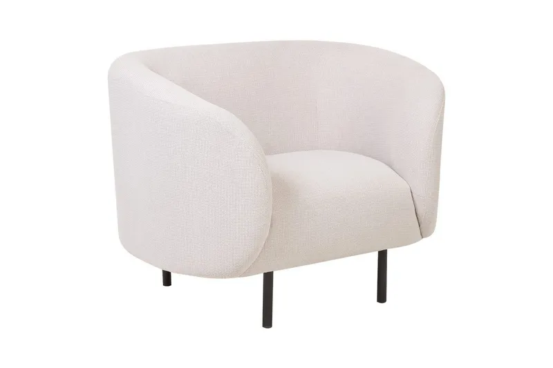 Nojatuoli Loen - Vaaleanbeige, musta/Polyesteri, Vaaleanbeige, musta/polyesteri, Vaaleabeige, musta/polyesteri - Huonekalut - Tuoli & nojatuoli - Nojatuoli & lepotuoli