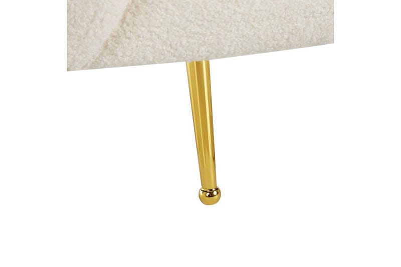 Nojatuoli Loen - Valkoinen, kulta/Bouclé, Valkoinen, kulta/bouclé - Huonekalut - Tuoli & nojatuoli - Nojatuoli & lepotuoli