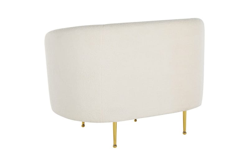 Nojatuoli Loen - Valkoinen, kulta/Bouclé, Valkoinen, kulta/bouclé - Huonekalut - Tuoli & nojatuoli - Nojatuoli & lepotuoli