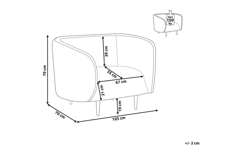 Nojatuoli Loen - Valkoinen, kulta/Bouclé, Valkoinen, kulta/bouclé - Huonekalut - Tuoli & nojatuoli - Nojatuoli & lepotuoli