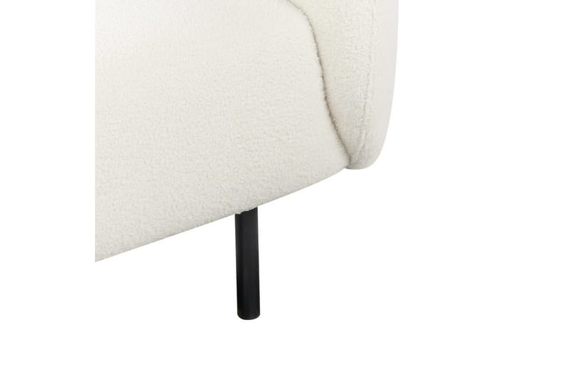Nojatuoli Loen - Valkoinen, Musta/Bouclé - Huonekalut - Tuoli & nojatuoli - Nojatuoli & lepotuoli