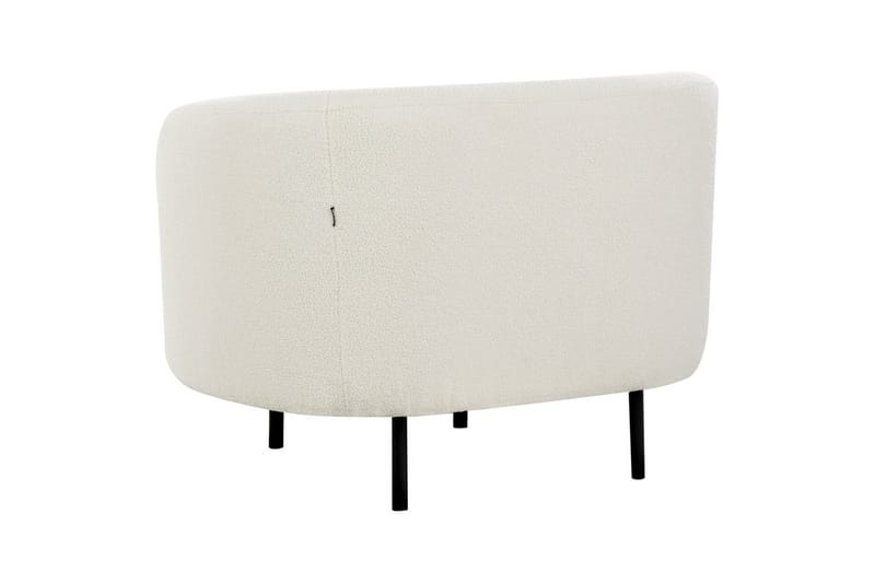 Nojatuoli Loen - Valkoinen, Musta/Bouclé - Huonekalut - Tuoli & nojatuoli - Nojatuoli & lepotuoli