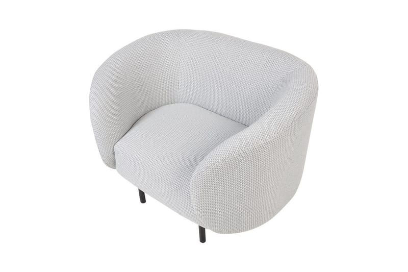 Nojatuoli Loen - Valkoinen, Musta/Polyesteri - Huonekalut - Tuoli & nojatuoli - Nojatuoli & lepotuoli